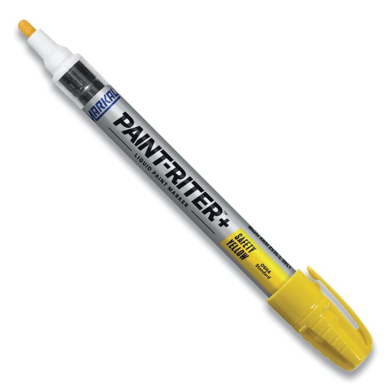 Paint-Riter®+ Safety Colors Paint Marker Yellow 1/8 in Tip Medium Tip ...
